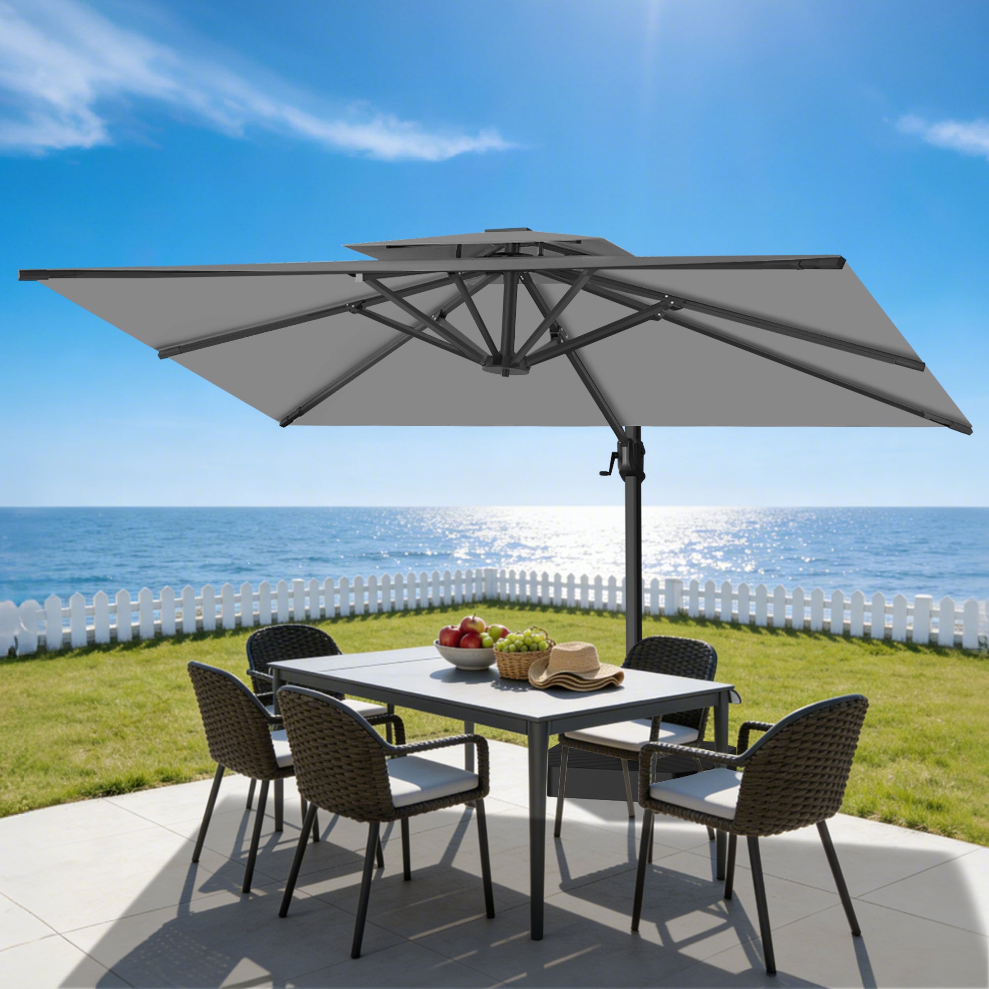 Sunvanta Auron Pro Cantilever Patio Umbrella  Reinforced Aluminum Frame for Patio & Garden