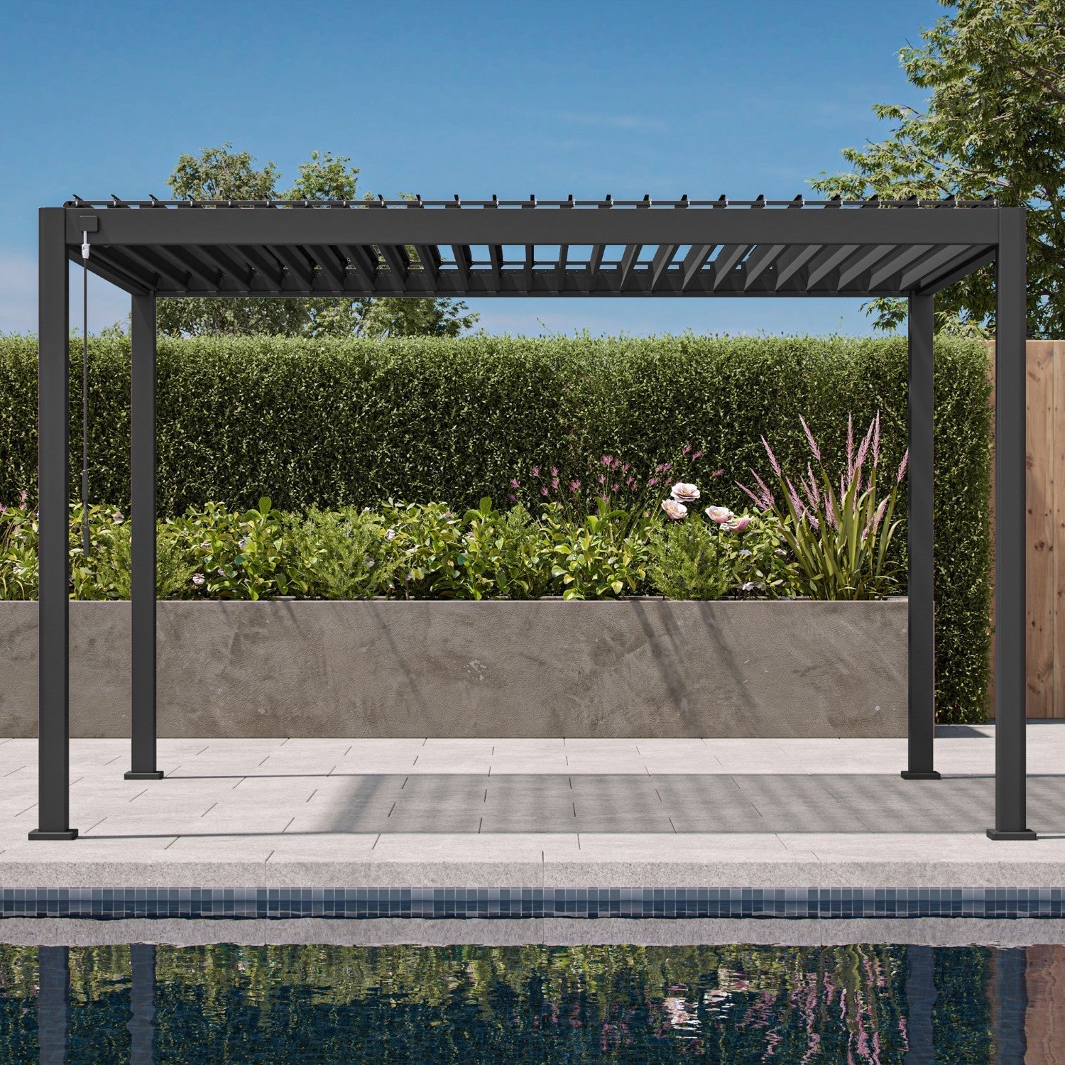 Sunvanta Atlantic™ 10 × 10 ft Aluminum Louvered Pergola – Adjustable Louvers for Patio & Garden