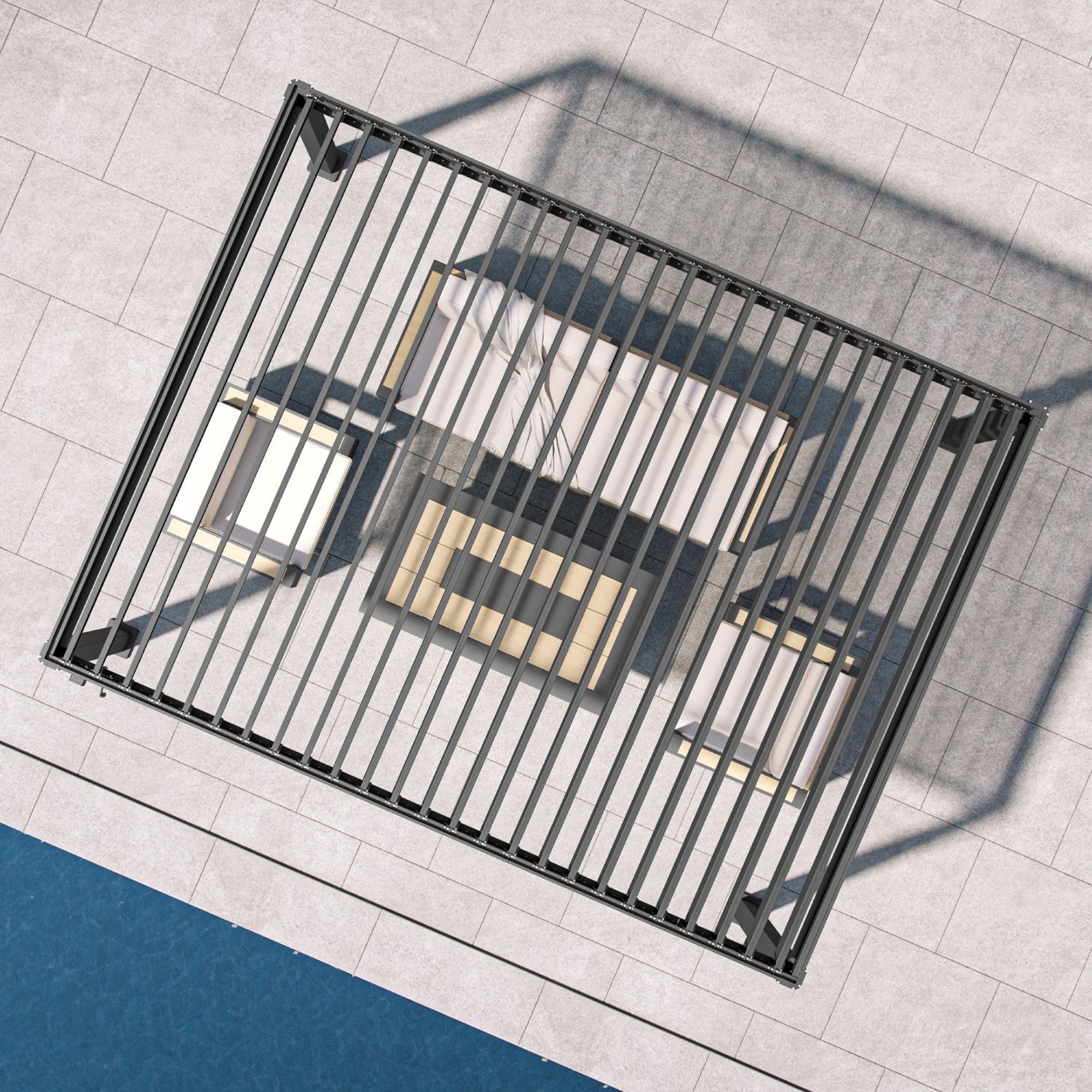 Sunvanta Atlantic 10 × 13 ft Metal Louvered Pergola – Adjustable Louvers for Patio & Backyard