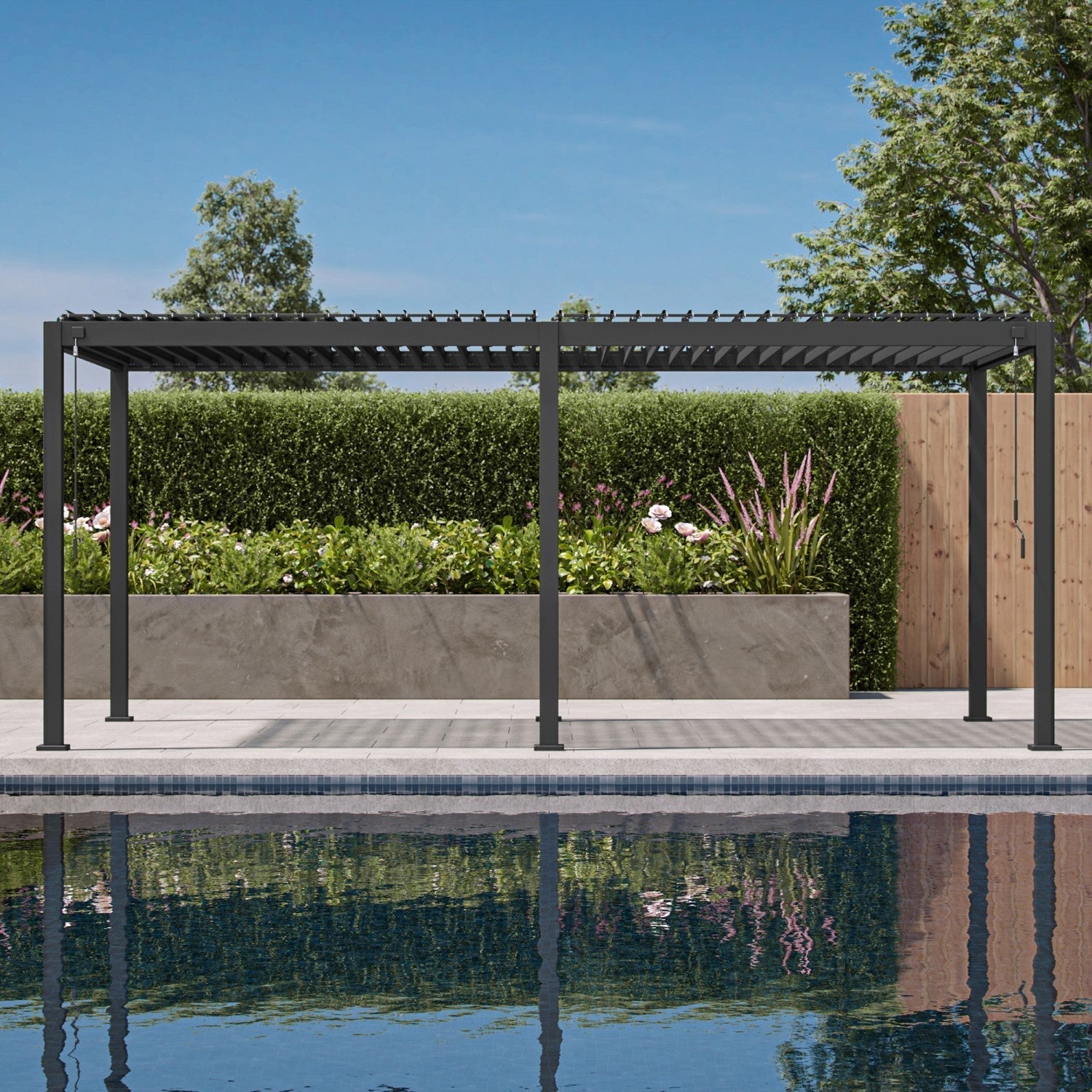 Sunvanta Atlantic Aluminum Louvered Pergola – Adjustable Louvers for Patio & Outdoor Space
