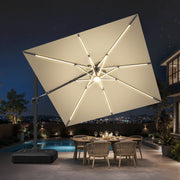 Sunvanta Auron Signature Rotating Cantilever Patio Umbrella with Adjustable Tilt | Large Outdoor Shade Umbrella for Garden, Deck & Poolside,  Includes Free Premium Cover