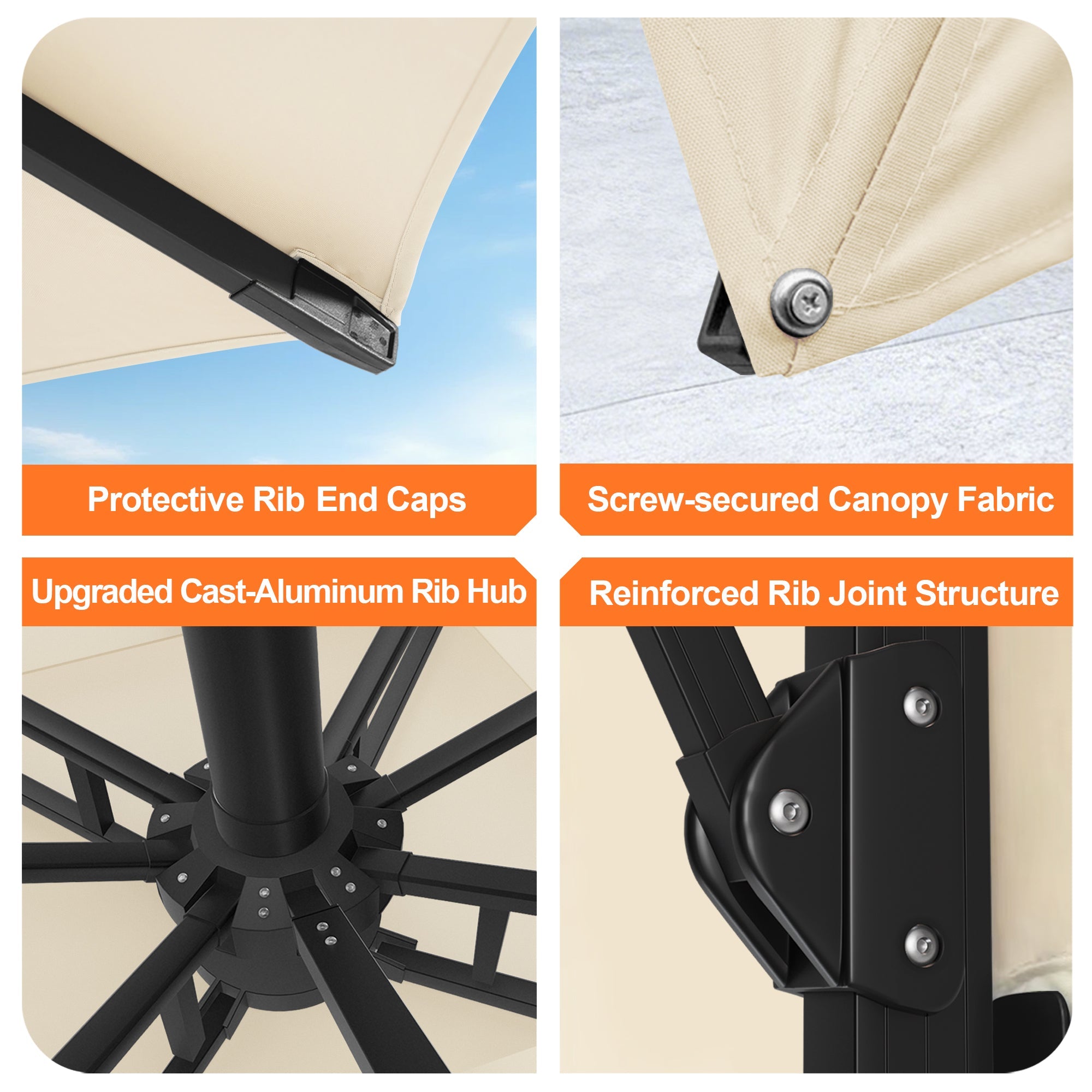 Sunvanta Auron Pro Cantilever Patio Umbrella  Reinforced Aluminum Frame for Patio & Garden