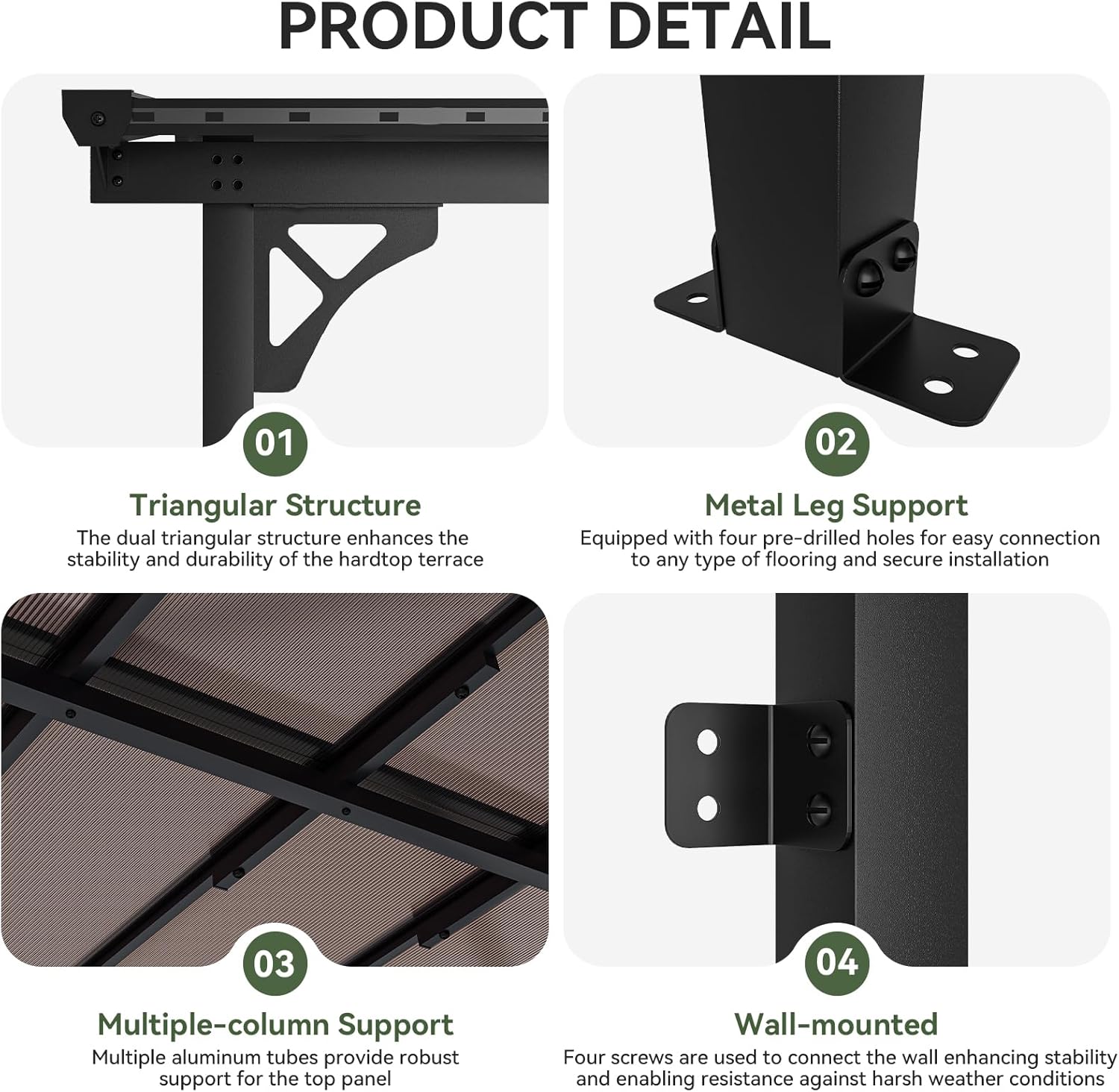 Sunvanta Wall-Mounted Retractable Awning – Heavy-Duty Outdoor Shade for Patio & Deck