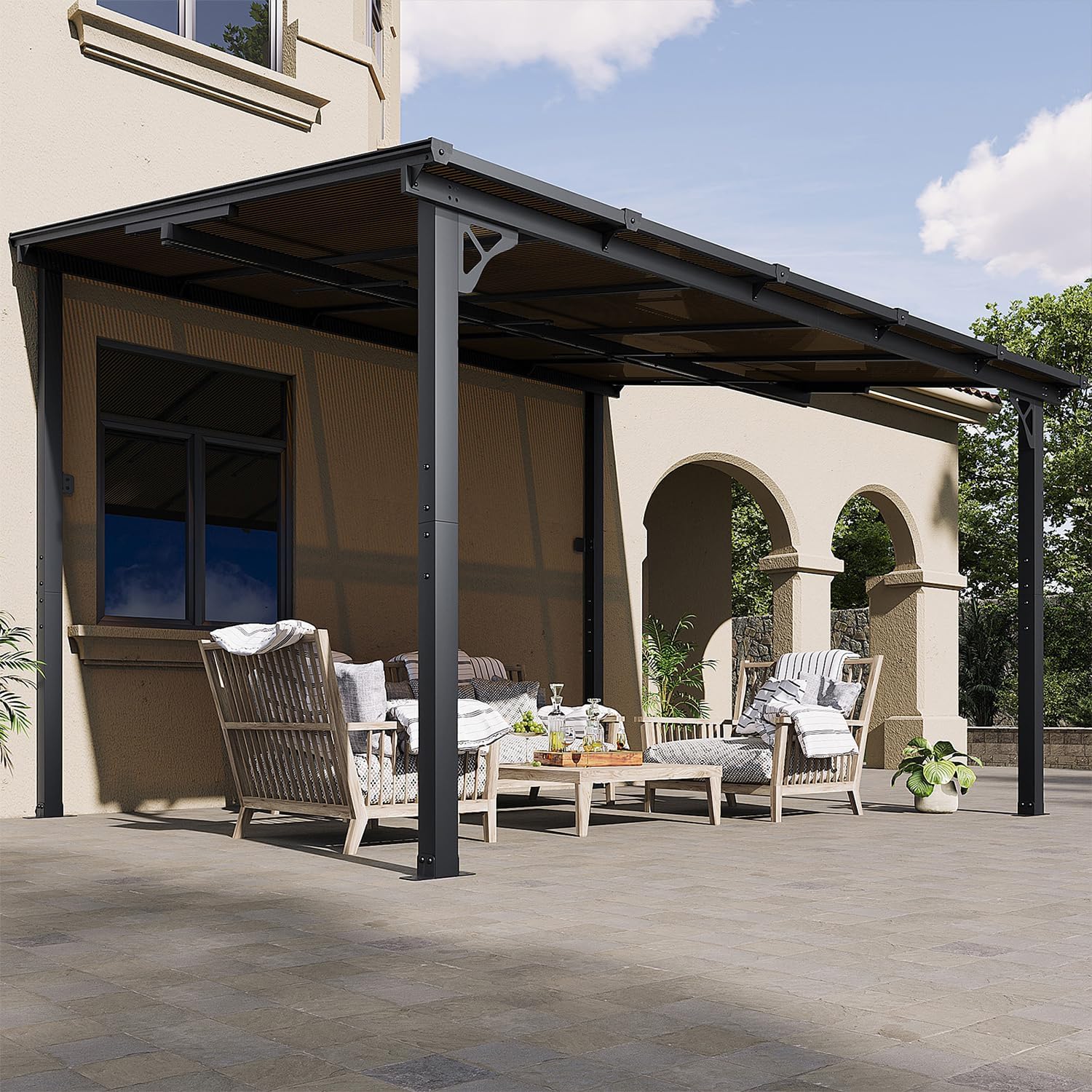 Sunvanta Wall-Mounted Retractable Awning – Heavy-Duty Outdoor Shade for Patio & Deck