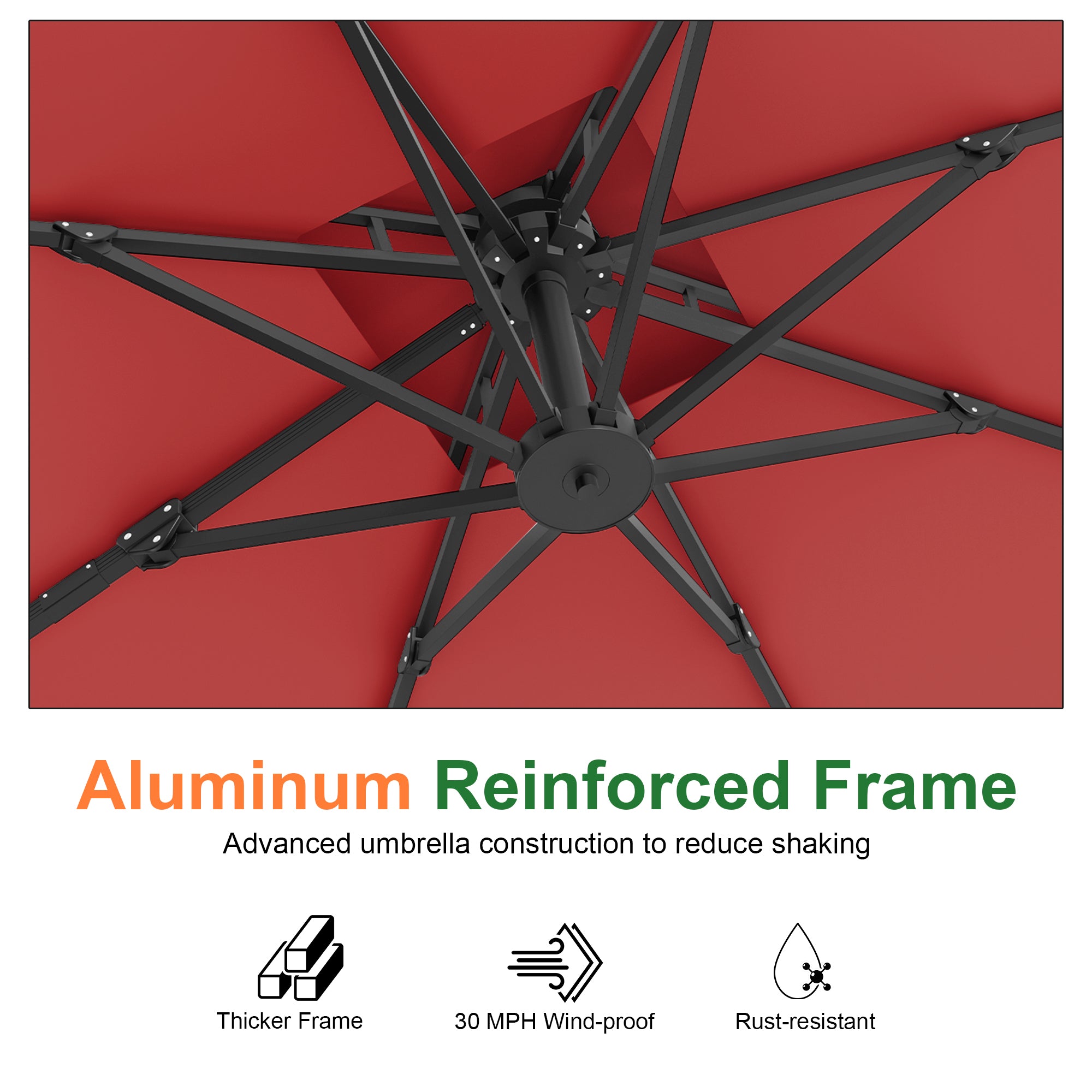 Sunvanta Auron Pro Cantilever Patio Umbrella  Reinforced Aluminum Frame for Patio & Garden