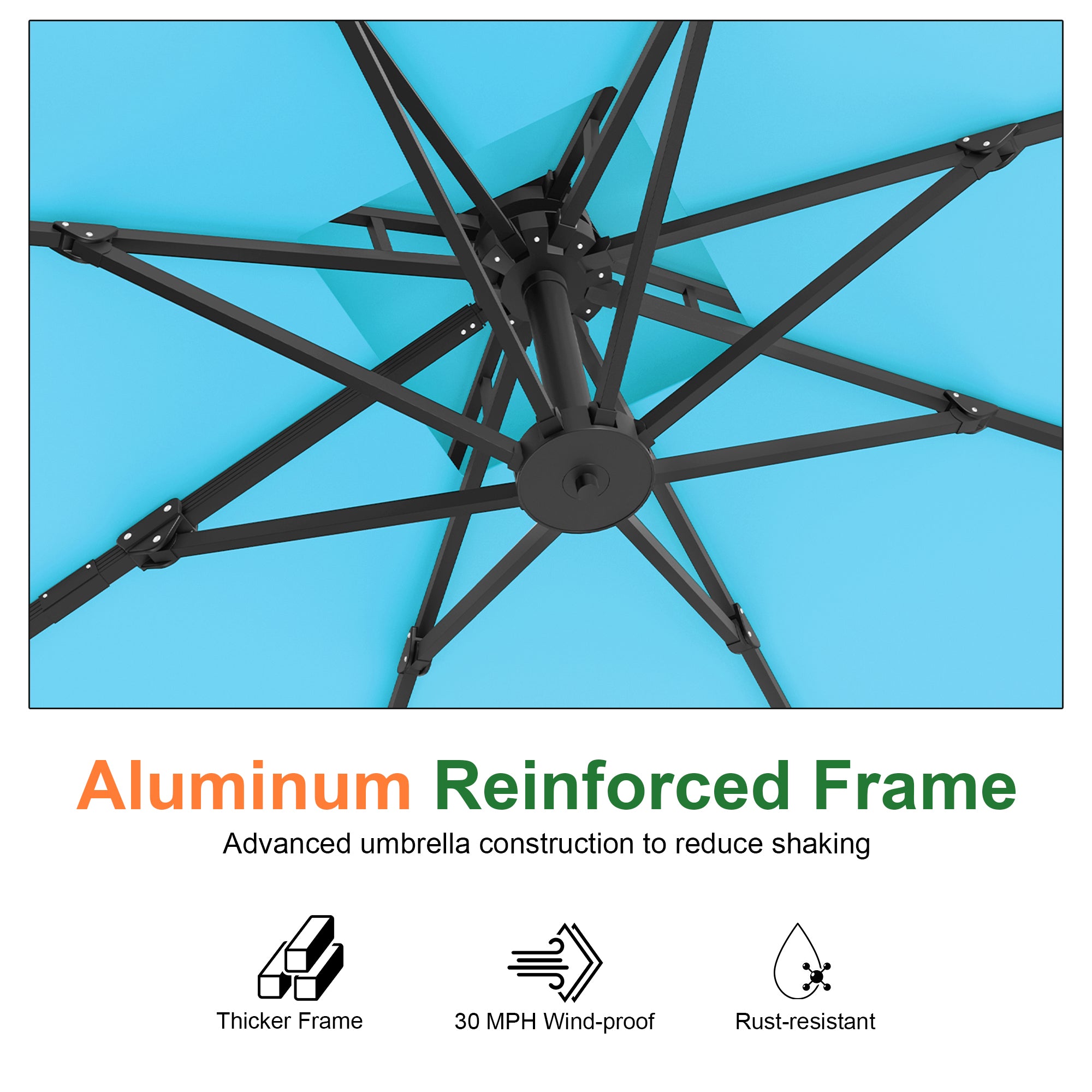 Sunvanta Auron Pro Cantilever Patio Umbrella  Reinforced Aluminum Frame for Patio & Garden
