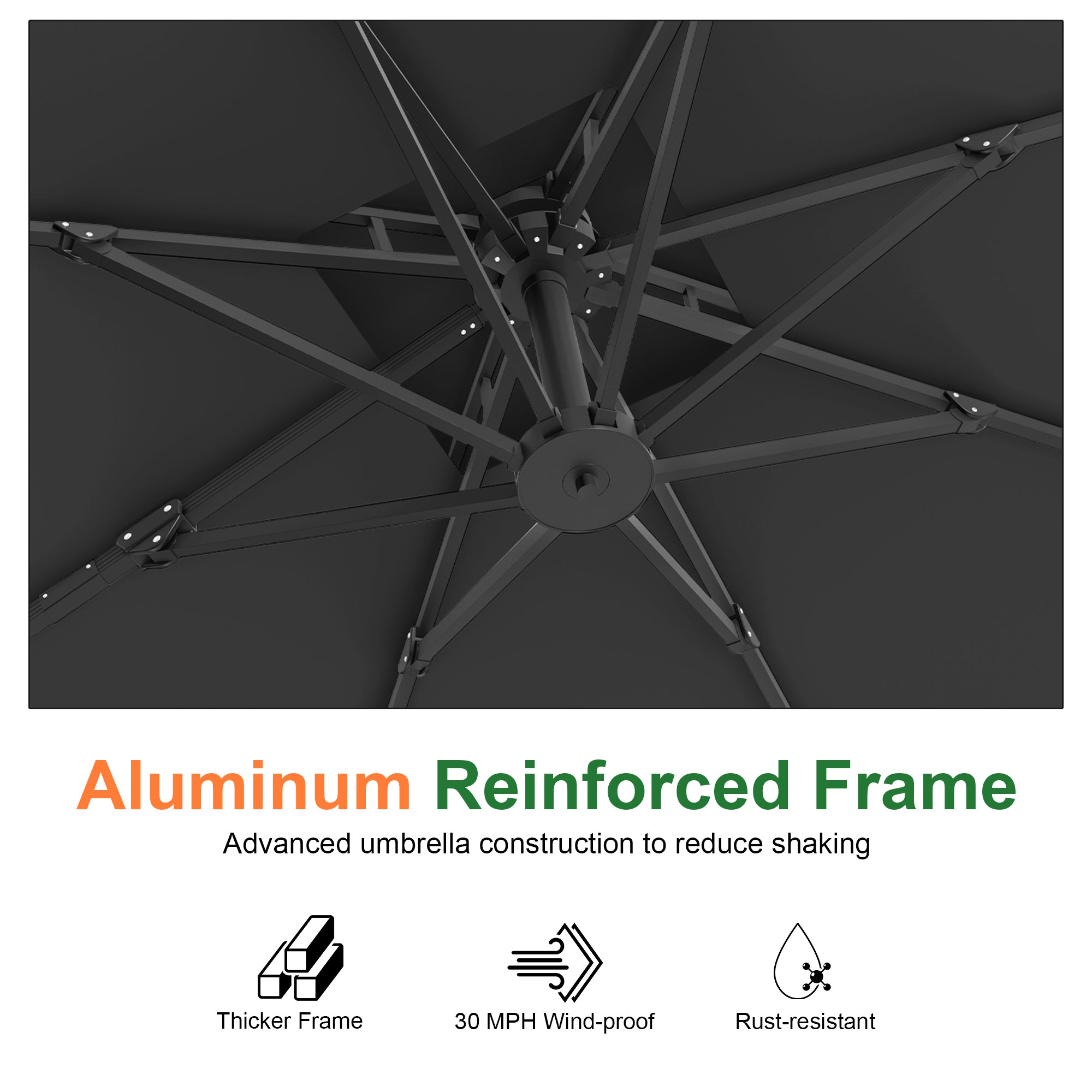 Sunvanta Auron Pro Cantilever Patio Umbrella  Reinforced Aluminum Frame for Patio & Garden