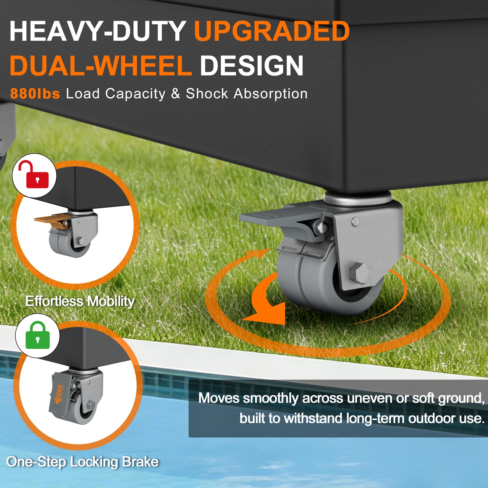Sunvanta Cantilever Umbrella Base with Wheels – Heavy-Duty Modular Stand up to 880 lb for Offset Umbrellas